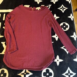 MICHAEL Michael Kors Rich Burgundy Long Sleeve Top